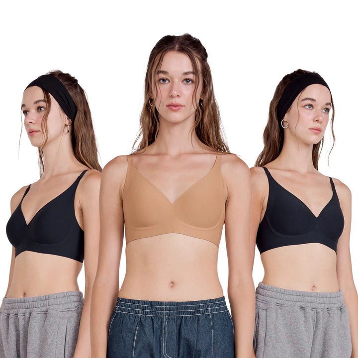 Wacoal Smart Size Wireless Bra บราไร้โครง 1 Pack 3 pcs รุ่น WB3Y35/WB3335 Wacoal