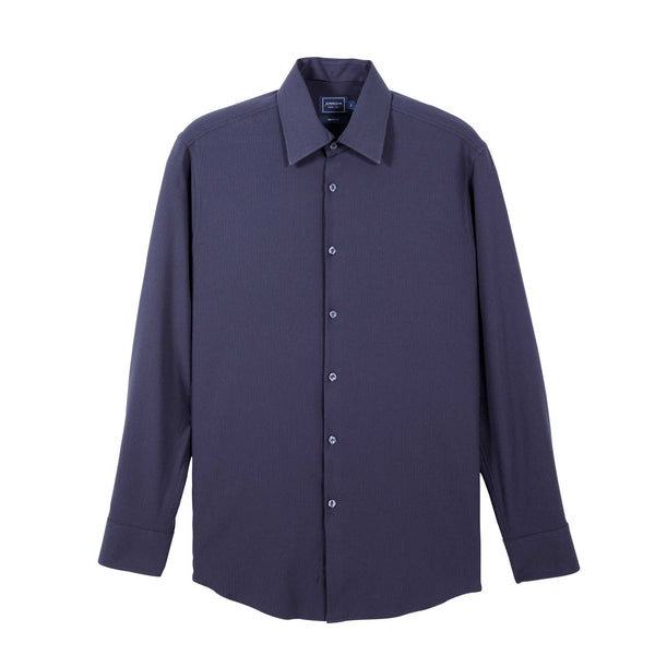 ARROW Microtech Shirt เบา สบาย ไม่ยับ ถอดปกได้ - เสื้อเชิ้ตแขนยาว ทรง SMART สีกรมท่า MACM422-NV ICCSHOPPING