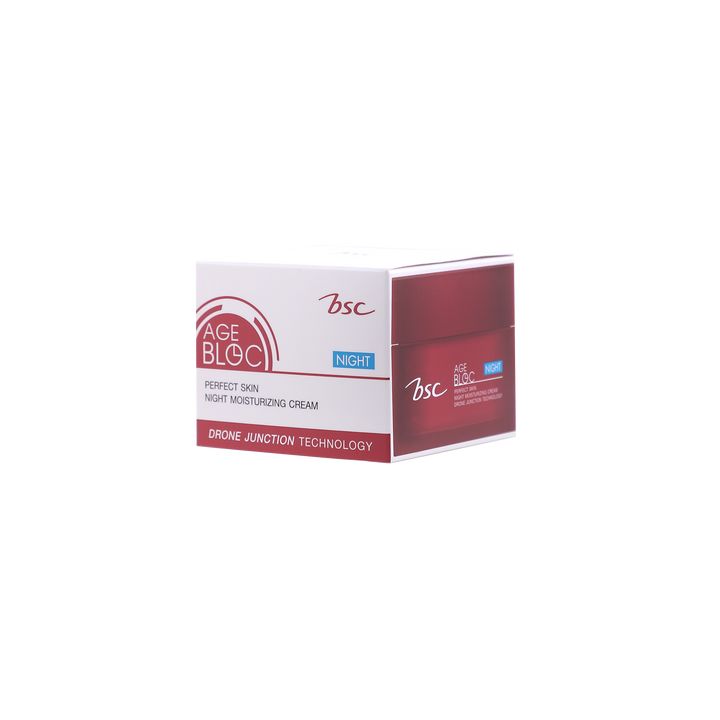 BSC AGE BLOC PERFECT SKIN NIGHT MOISTURIZING CREAM บีเอสซี เอจ บล็อค เพอเฟค สกิน ไนท์ มอยซ์เจอร์ไรซิ่ง ครีม ICCSHOPPING