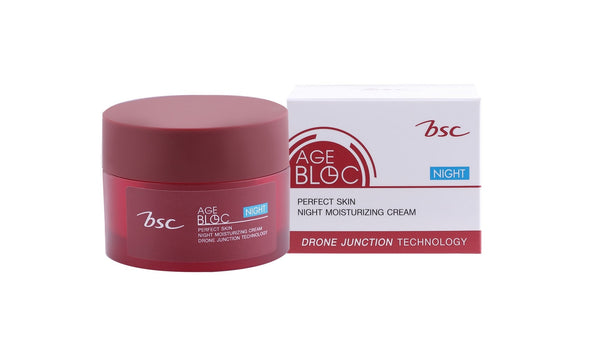 BSC AGE BLOC PERFECT SKIN NIGHT MOISTURIZING CREAM บีเอสซี เอจ บล็อค เพอเฟค สกิน ไนท์ มอยซ์เจอร์ไรซิ่ง ครีม ICCSHOPPING