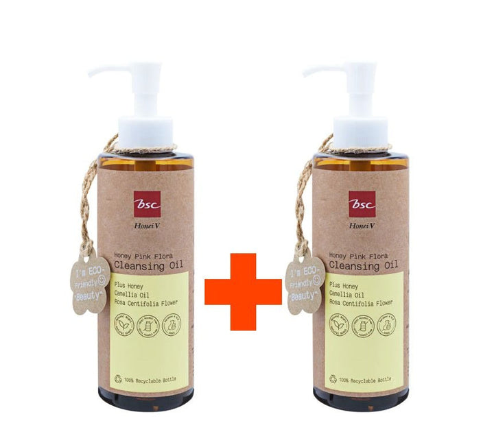 [ 1 แถม 1 ] HONEI V BSC HONEY PINK FLORA CLEANSING OIL ฮันนี่ วี บีเอสซี ฮันนี่ พิ้งค์ ฟลอร่า คลีนซิ่ง ออยล์ HONEI V BSC