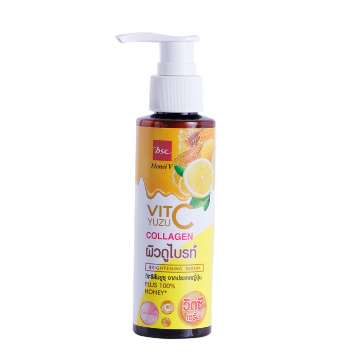ฮันนี่ วี บีเอสซี ฮันนี่ ยูซุ วิตซี ไบรท์เทนนิ่ง เซรั่ม 100 กรัม HONEI V BSC