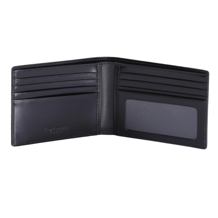 Guy Laroche กระเป๋าสตางค์หนังเรียบ พับสั้น 8 การ์ด สีดำ (BW51001W5BLS1) ICCSHOPPING