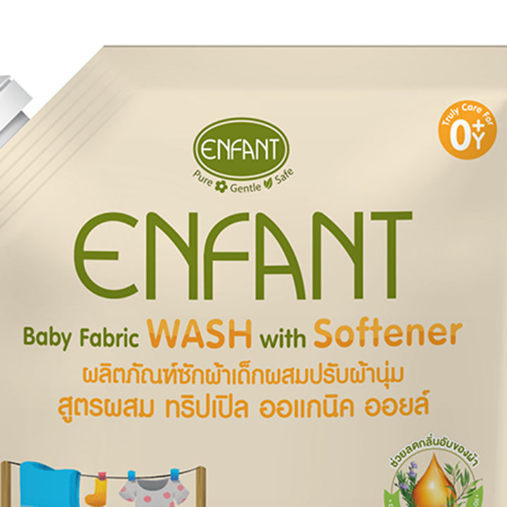ENFANT (อองฟองต์) Baby Fabric Wash With Softener น้ำยาซักผ้าเด็กอ่อนผสมปรับผ้านุ่ม 600ml. 