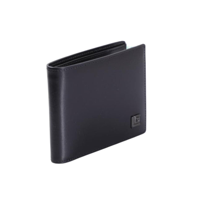 Guy Laroche กระเป๋าสตางค์หนังเรียบ พับสั้น 8 การ์ด สีดำ (BW51001W5BLS1) ICCSHOPPING