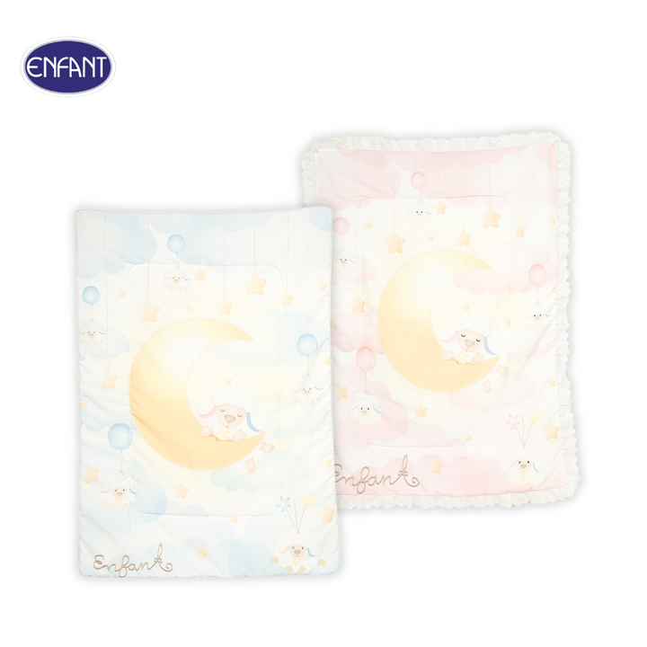 ENFANT (อองฟองต์) ผ้าห่มบุใยผ้า Woven ลายน้องแกะ ผ้า Premium Keshiba ขนาด 30x40 นิ้ว 
