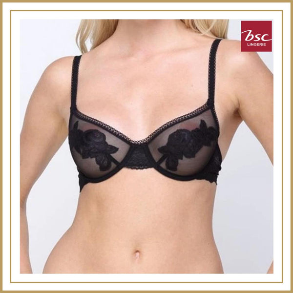 BSC Lingerie ชุดชั้นในลูกไม้เซ็กซี่ มีโครง ผ้าซีทรู มีให้เลือก 4 สี - BB1453_R25 ICCSHOPPING