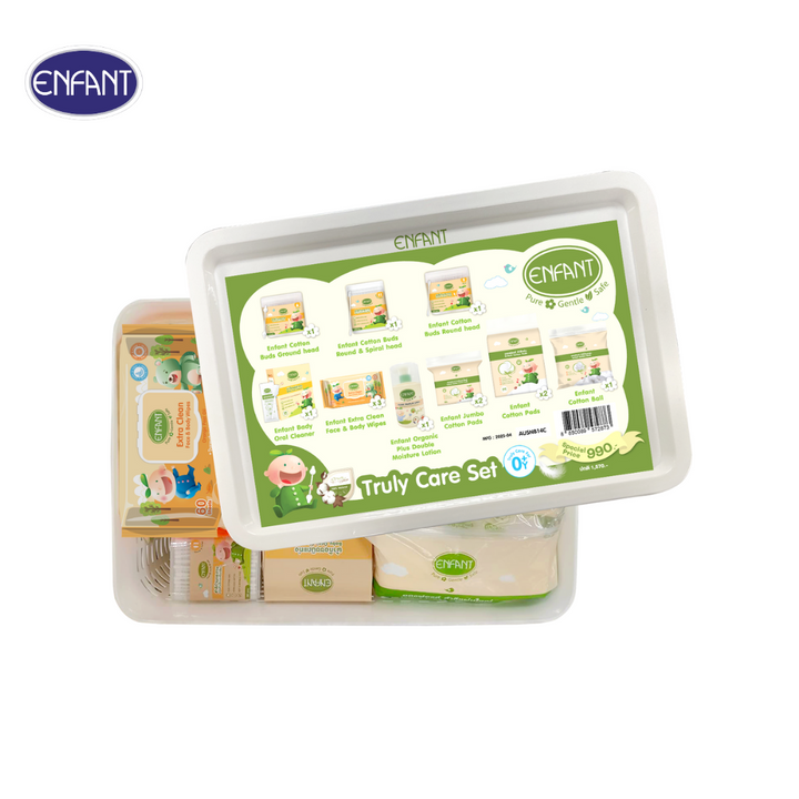 ENFANT (อองฟองต์) Truly Care Set ทรูลี่แคร์เซ็ต เซ็ตอุปกรณ์ทำความสะอาดสำหรับเด็ก 1เซ็ต/10ไอเทม ENFANT