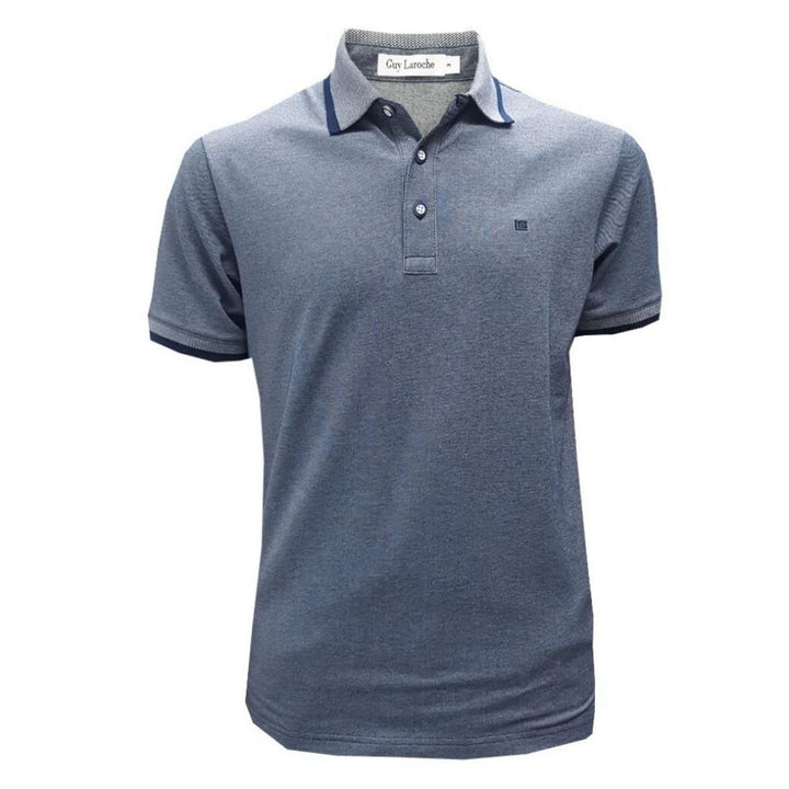 Guy Laroche เสื้อโปโลแขนสั้น สีพื้น ทรง EXTRA FIT รุ่น BKL6300A5NV - สีกรมท่า ICCSHOPPING