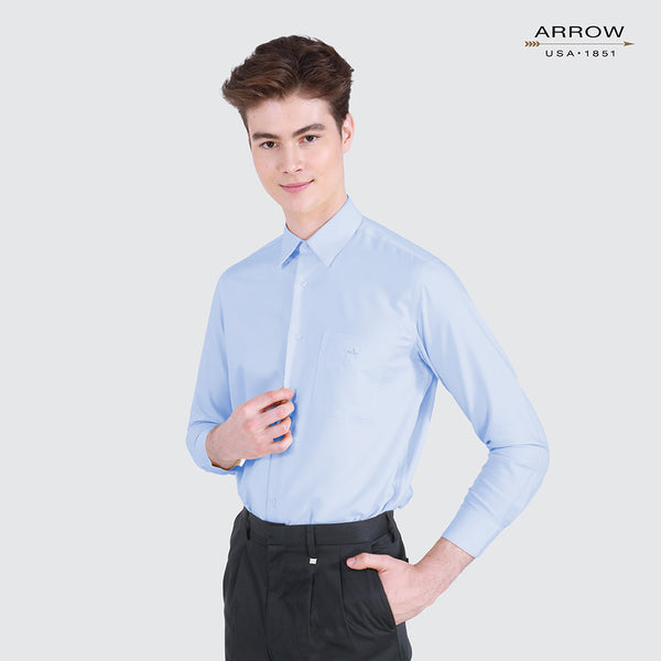 ARROW เสื้อเชิ้ต Non Iron แขนยาว ทรง Comfort Fit สีฟ้า MACC763S4BSBU 