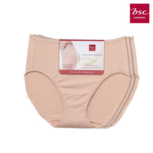BSC LINGERIEกางเกงในเบสิค basic half แพ็ค 3 ชิ้น pack 3 pcs. BU4604 BSC Lingerie