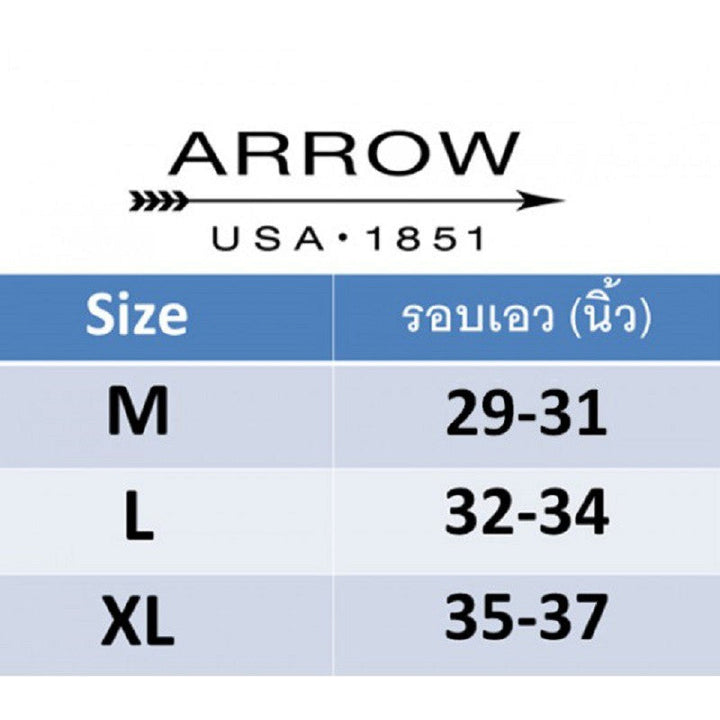 ARROW COTTON RIB (PACK 3ตัว) แอร์โรว์ กางเกงในคอตต้อนริบ กางเกงชั้นในของสุภาพบุรุษ มี 2 Set สีให้เลือก MXWH93C ARROW