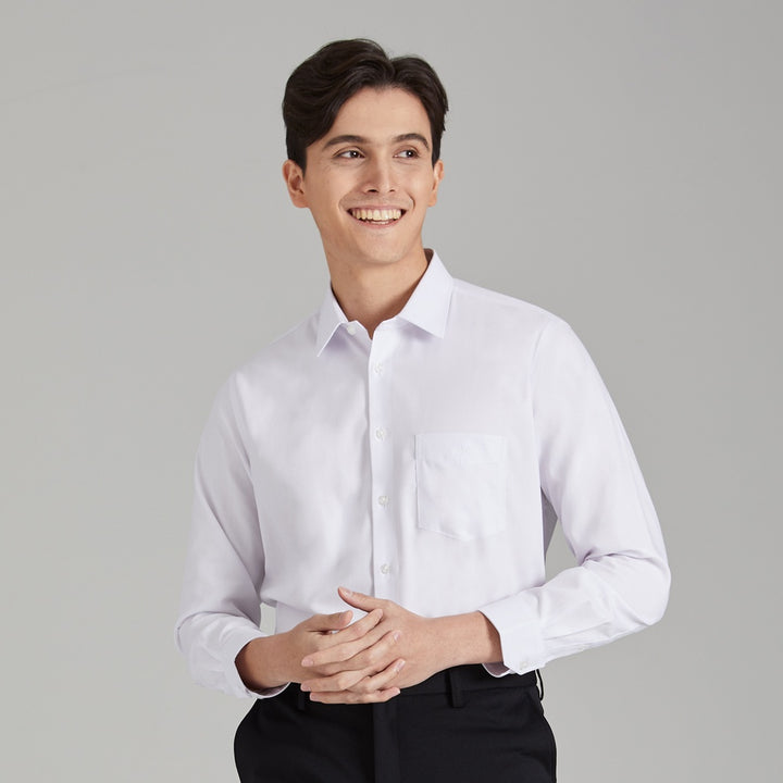 ARROW No.5 SHIRT เสื้อเชิ้ตประหยัดไฟเบอร์ 5 ไม่ต้องรีด เชิ้ตทำงานแขนยาวสีขาว ทรง SMART FIT รหัส MACM741 WH 