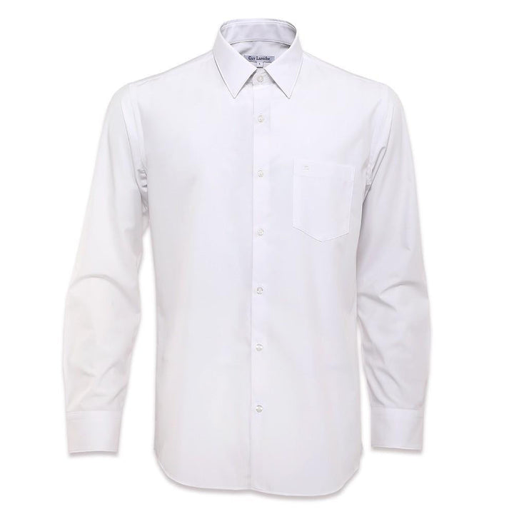 Guy Laroche เสื้อเชิ้ตแขนยาว สีขาว สัมผัสนุ่ม ใส่สบาย ทรง SLIM FIT รุ่น BAB6250P5WH ICCSHOPPING