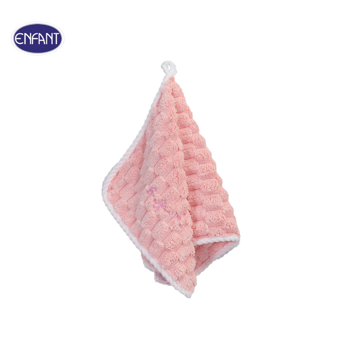 ENFANT (อองฟองต์) ผ้าขนหนู Pop corn ลายอองฟองต์ สีชมพู ENFANT