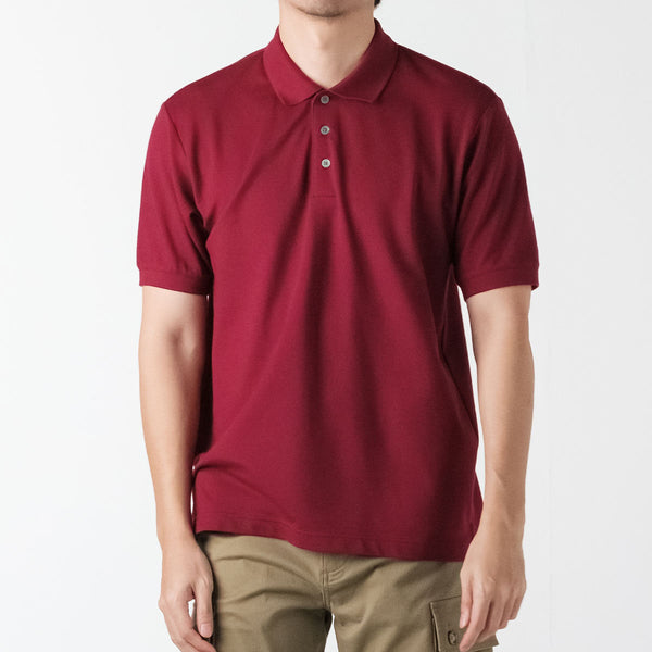 era-won เสื้อโปโล แขนสั้น ทรงสลิม Polo Shirt สี Maroon 
