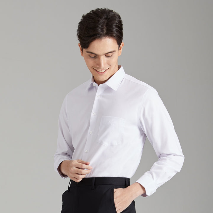 ARROW No.5 SHIRT เสื้อเชิ้ตประหยัดไฟเบอร์ 5 ไม่ต้องรีด เชิ้ตทำงานแขนยาวสีขาว ทรง SMART FIT รหัส MACM741 WH 