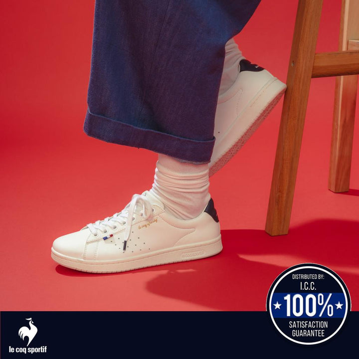 le coq sportif รองเท้าชาย-หญิง รุ่น LA ROLAND SL สีขาว-กรม (รองเท้าผ้าใบ, รองเท้าแฟชั่น, Unisex) ICCSHOPPING