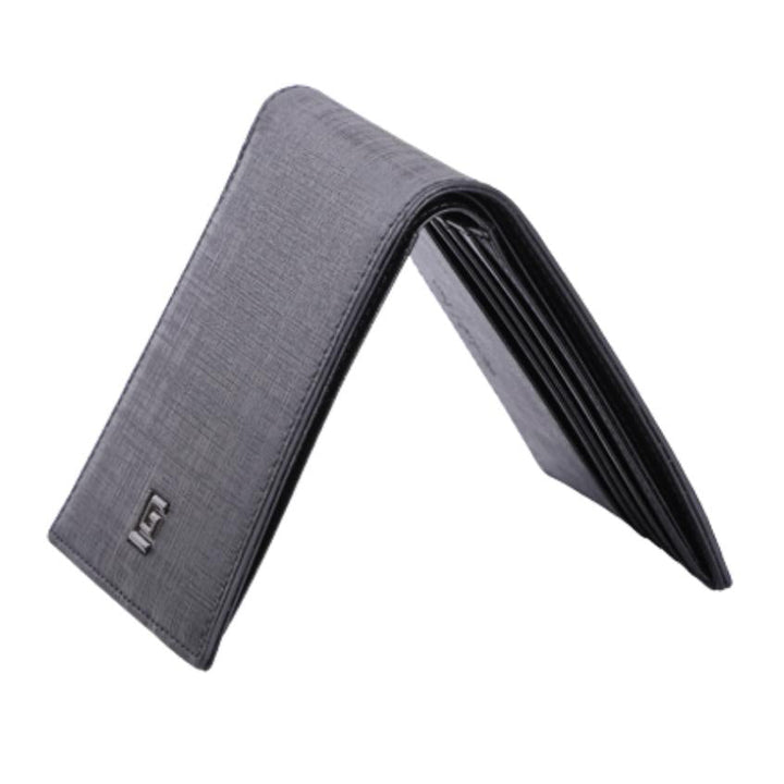 Guy Laroche กระเป๋าสตางค์หนังอัดลาย พับสั้น 8 การ์ด สีดำ (BW31621W5BLS1) ICCSHOPPING