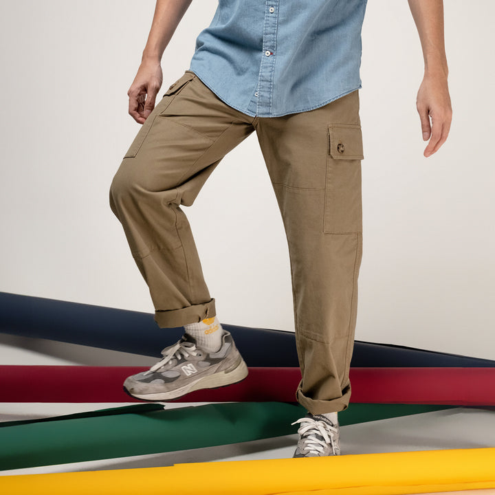 era-won กางเกงขายาว รุ่น Cargo สี CEREAL 
