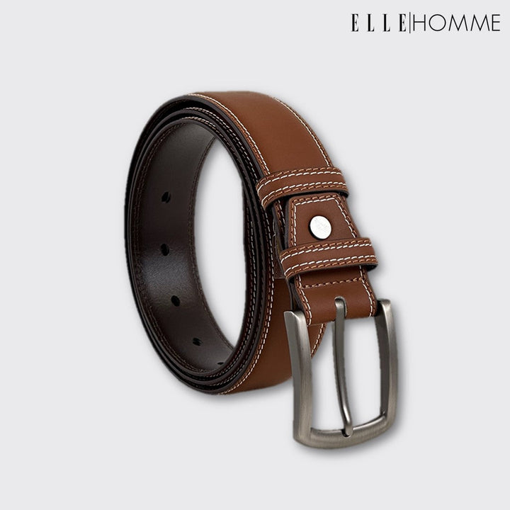 ELLE  HOMME  เข็มขัดหนังวัวแท้ สำหรับผู้ชาย H8400122 ELLE HOMME
