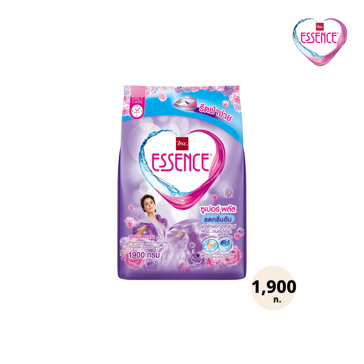 Essence ผงซักฟอกเอสเซ้นซ์ ขนาด 1900 กรัม / 1800 กรัม ( Set 4 ถุง ) ICCSHOPPING