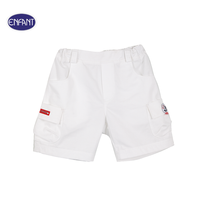 ENFANT (อองฟองต์) ชุดเสื้อเชิ้ต+กางเกงสามส่วน สำหรับเด็ก 6 เดือน - 8 ปี คอลเล็กชั่น Marine ผ้าคอตตอน 100% สีฟ้า 