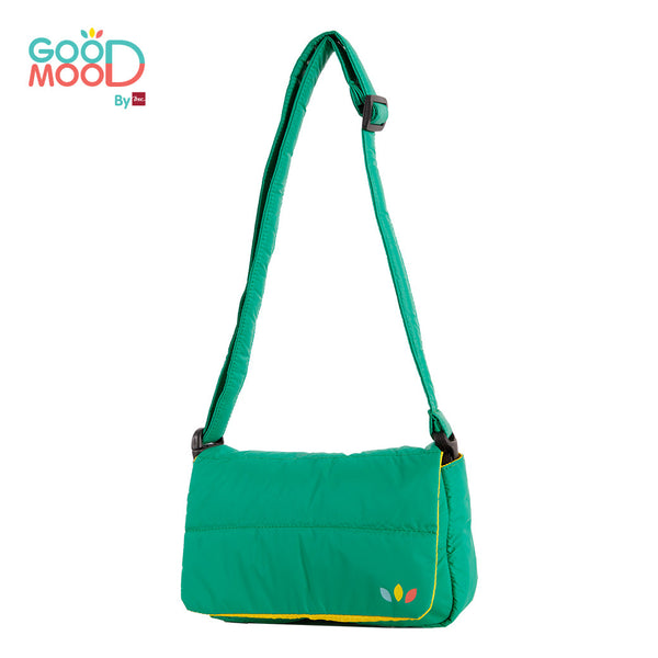 Good Mood by bsc กระเป๋า 2in1 สะพายข้าง+คาดอก สกรีน โลโก้ GOOD MOOD สีเขียว สำหรับเด็กอายุ 3-8 ปี ผ้า Poly ICCSHOPPING