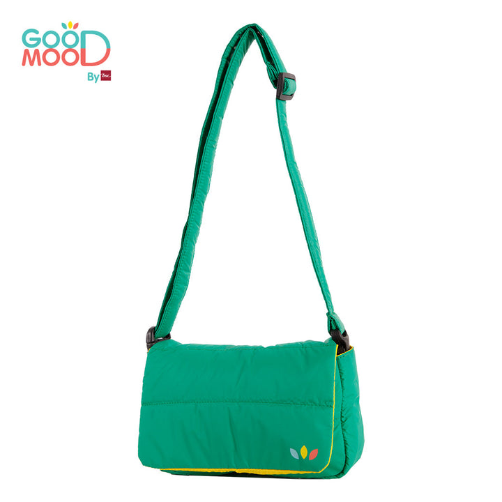 Good Mood by bsc กระเป๋า 2in1 สะพายข้าง+คาดอก สกรีน โลโก้ GOOD MOOD สีเขียว สำหรับเด็กอายุ 3-8 ปี ผ้า Poly ICCSHOPPING