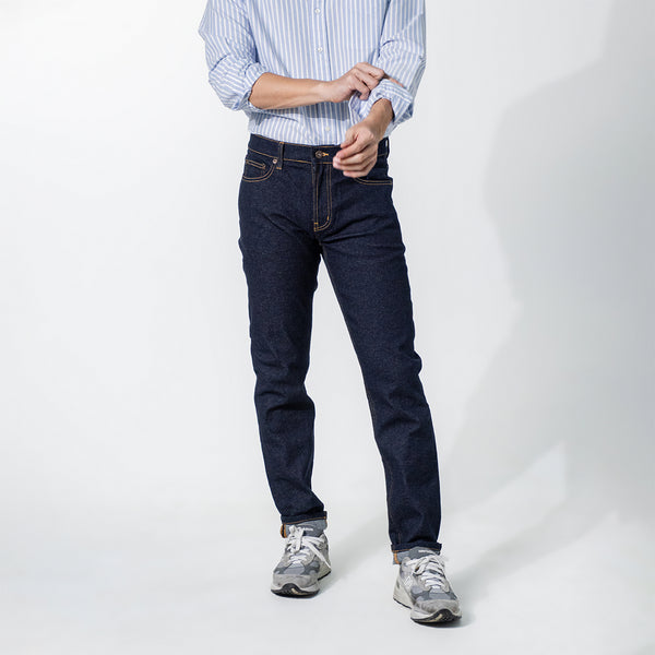 era-won กางเกงยีนส์ DENIM SLIM สี Blue Japan (ผ้าหนัก 11 Oz ยีนส์ดิบ) 