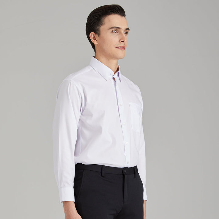 ARROW Wrinkle Free SHIRT -รีดง่าย ยับยาก - เสื้อเชิ้ตทำงานแขนยาวสีขาว ทรง COMFORT FIT  รหัส MACC9U9W2BRWH 