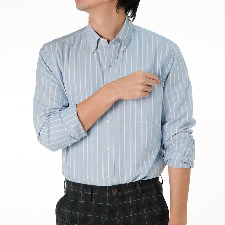 era-won เสื้อเชิ้ต รุ่น Oxford shirts Mercerizing สี BLUE BILLIONAIRE 