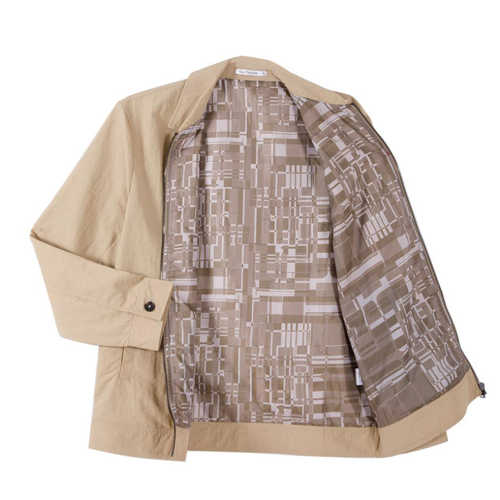 Guy Laroche เสื้อแจ็คเก็ต สีเบจ มีซับใน เนื้อผ้า 100% Nylon ทรง SLIM FIT รุ่น BJC6203W5BE ICCSHOPPING
