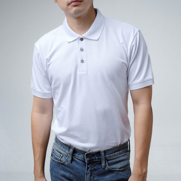 era-won เสื้อโปโล แขนสั้น ทรงสลิม Polo Shirt สี White 
