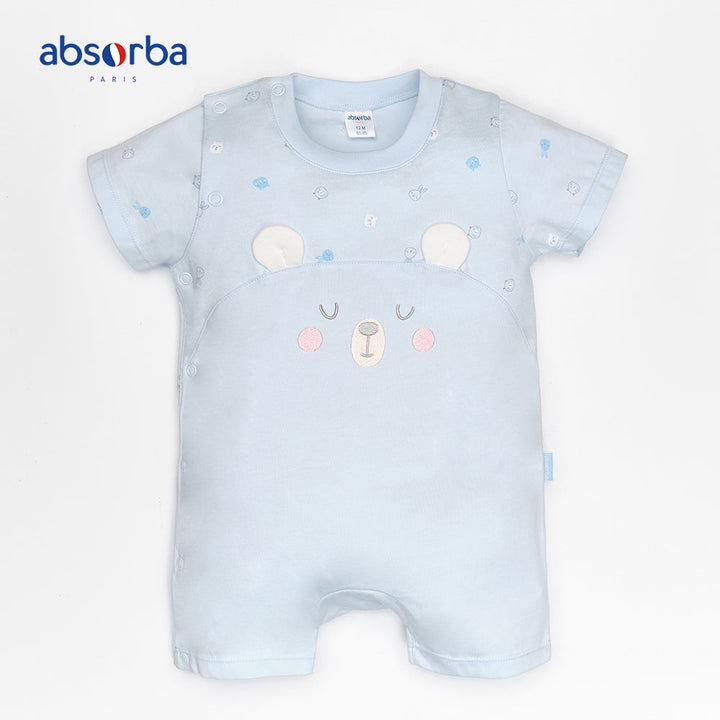 แอ็บซอร์บา ชุดหมีสั้น สำหรับเด็กอายุ 3 -12 เดือน สีฟ้า คอลเลคชั่น Petit Ours ICCSHOPPING