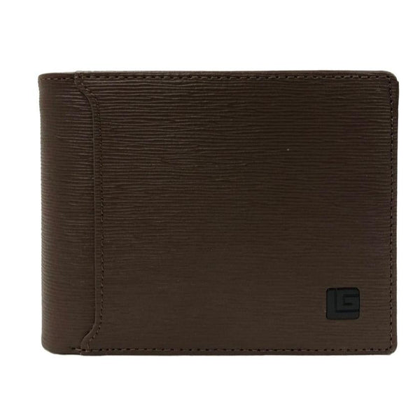 Guy Laroche กระเป๋าสตางค์หนังแท้ อัดลายซาเฟียโน  พับสั้นสามทาง สีน้ำตาล รุ่น ZELIE (BW34513S5BRS1) ICCSHOPPING