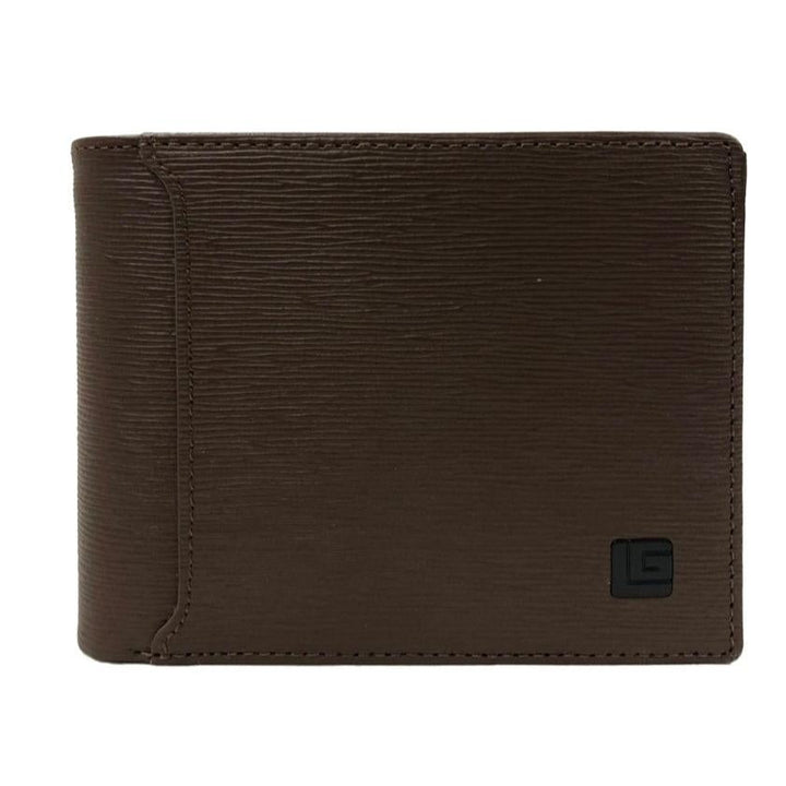 Guy Laroche กระเป๋าสตางค์หนังแท้ อัดลายซาเฟียโน  พับสั้นสามทาง สีน้ำตาล รุ่น ZELIE (BW34513S5BRS1) ICCSHOPPING