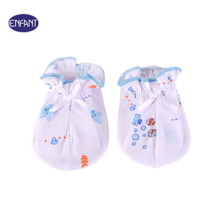ENFANT (อองฟองต์) Gift set Debon by Enfant เซ็ตเสื้อผ้า 1กล่อง/6ไอเท็ม สำหรับเด็ก 0-3 เดือน ผ้าคอตตอน 100% สีฟ้า 