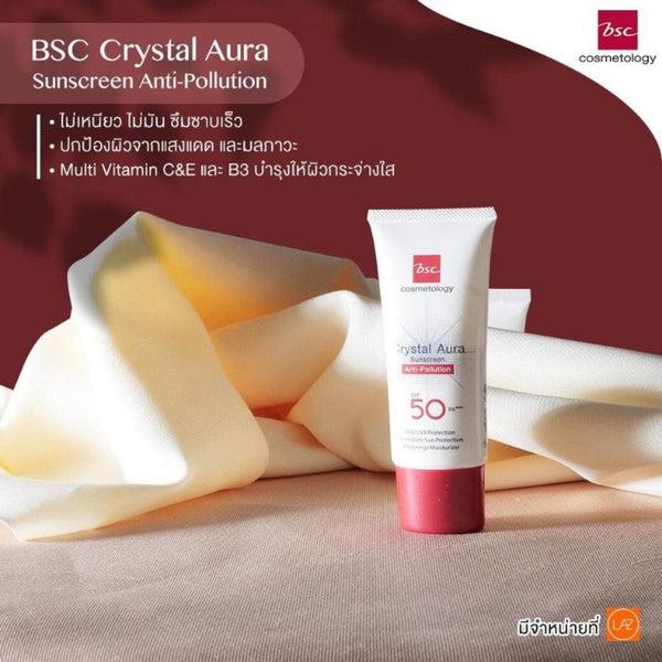 BSC CRYSTAL AURA SUNSCREEN SPF 50 PA+++ ANTI-POLLUTION ICCSHOPPING