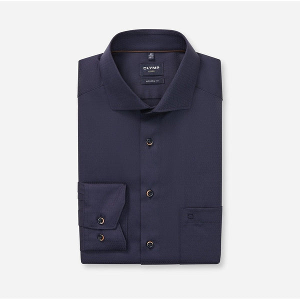 OLYMP LUXOR SHIRT รวมสีกรมท่า เสื้อเชิ้ตผู้ชายแขนยาว ทรงตรง  Modern Fit เสื้อเชิ้ตทำงาน เสื้อเชิ้ตแขนยาว ICCSHOPPING