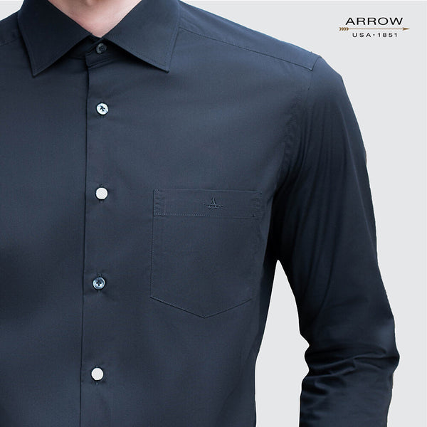ARROW เสื้อเชิ้ต แอนตี้แบคทีเรีย แขนยาว ทรง SMART FIT สีดำ MACM714S3BSBL 