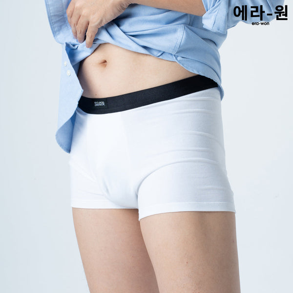 era-won กางเกงในไข่สะอาด Zinc Plus Anti-bacteria Underwear Trunks สี Panda (สีขาว-ขอบดำ) กล่อง 2 ชิ้น ICCSHOPPING