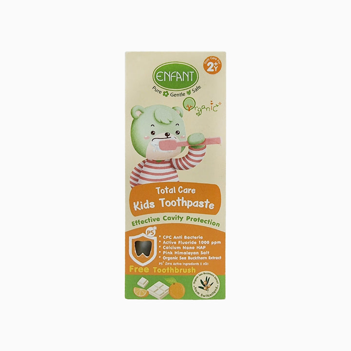 Enfant อองฟองต์ Organic Plus Total Care Kids Toothpaste Apple Kiwi Mint ยาสีฟันสำหรับเด็ก 2 ปีขึ้นไป 50 ml. ENFANT