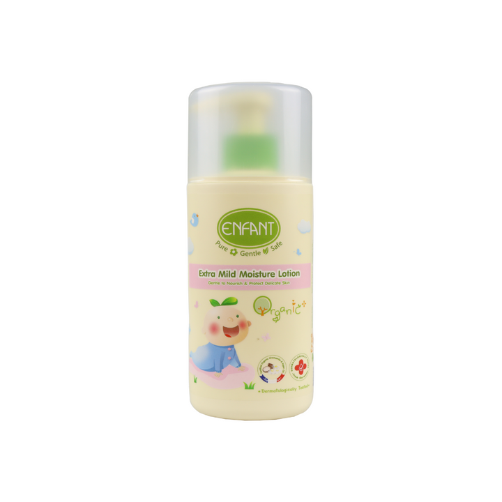 ENFANT (อองฟองต์) Organic Plus Extra Mild Moisture Lotion เอ็กตร้ามายด์ มอยซ์เจอร์โลชั่น สูตรอ่อนโยนต่อผิวบอบบาง 250 ml. 