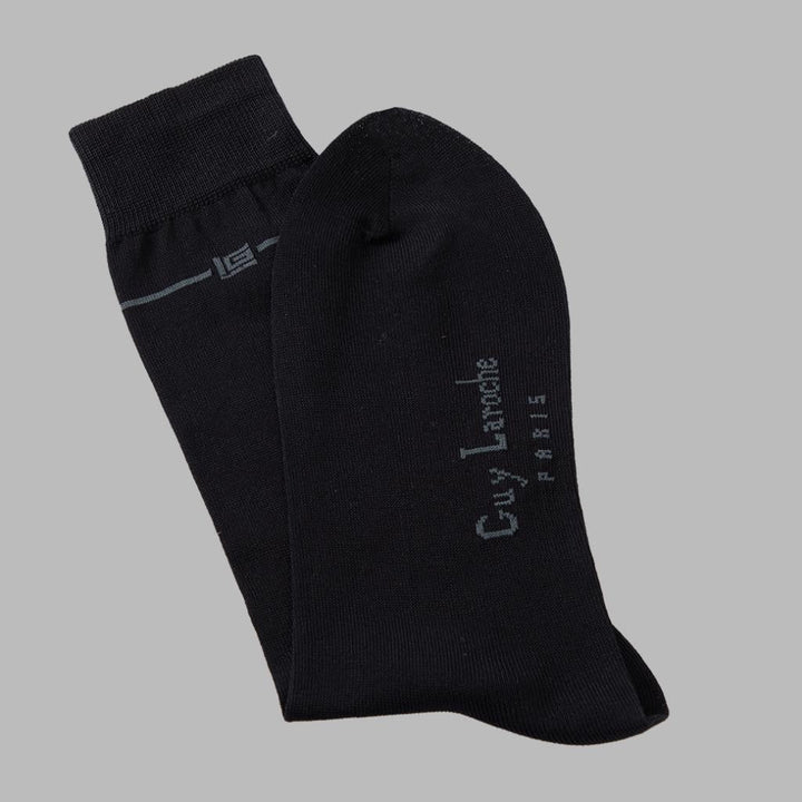 Guy Laroche ถุงเท้าข้อยาว สีดำ Free Size แพ็ค 2 คู่	 (JSB1995W4BLP2) ICCSHOPPING