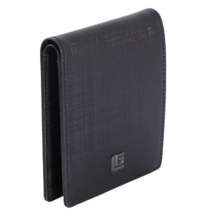 Guy Laroche กระเป๋าสตางค์หนังอัดลาย พับสั้น 8 การ์ด สีดำ (BW31621W5BLS1) ICCSHOPPING