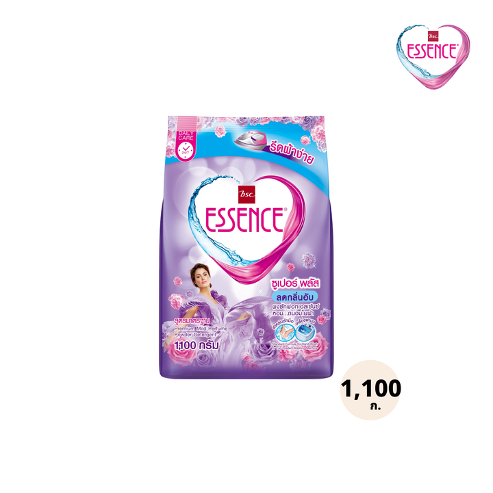 Essence ผงซักฟอกเอสเซ้นซ์ ขนาด 1100 กรัม / 1000 กรัม ( Set 6 ถุง ) ICCSHOPPING