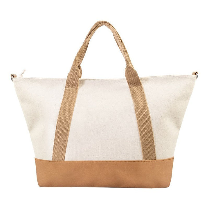 ELLE HOMME BAG กระเป๋าผ้า CANVAS กระเป๋าสะพายใบใหญ่ มีซิป H8H008 