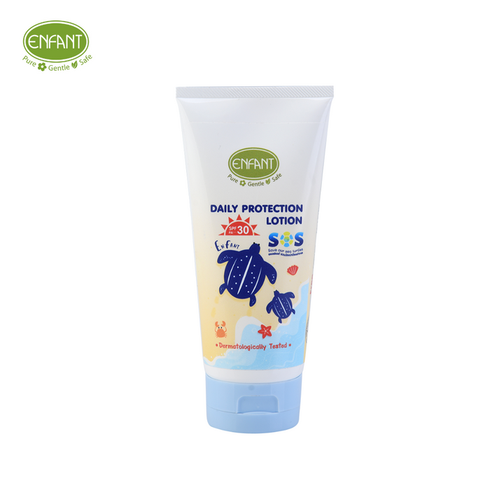 [Set 3 ชิ้น] ENFANT (อองฟองต์) Organic Plus Daily Protection Lotion โลชั่นบำรุงผิว สูตรป้องกันแสงแดด SPF 30PA+++ 150 ml. ICCSHOPPING