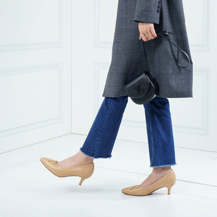 ELLE SHOES รองเท้าส้นเข็ม LAMB SKIN COMFY COLLECTION สีเบจ ELB002 Elle
